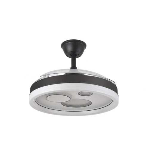 VENTILADOR DC TURIA 72W 6120LM NEGRO/BLANCO 3 ASP.DESP. 32/47X50/110D. 3 COLORES C/REMOTO+TEMPORIZADOR+MEMORIA